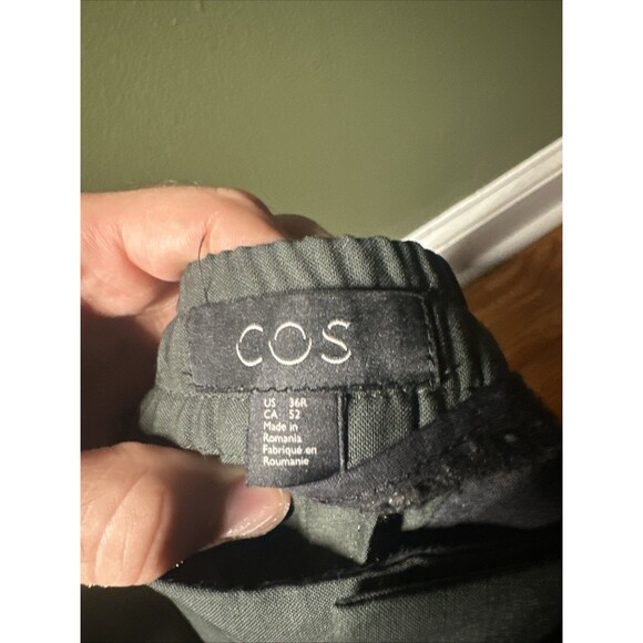 COS Turn-Up Wool Blend Pants Formal Trousers Men’s 36x31 Green - Picture 2 of 4